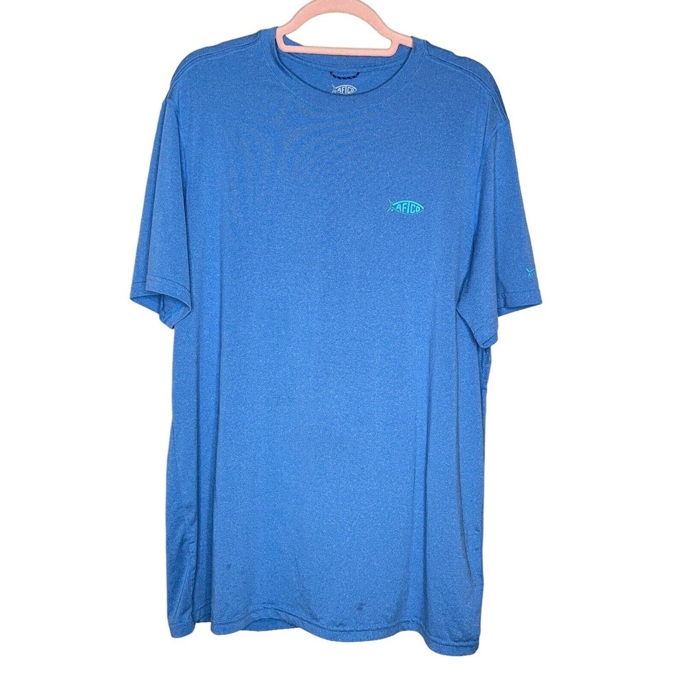 American Fishing Tackle Co Large Mens Blue Short Sleeve Crew nwot T Shirt